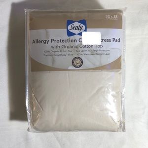 Sealy Organic Cotton Allergy Protection for Crib Mattress Pad
